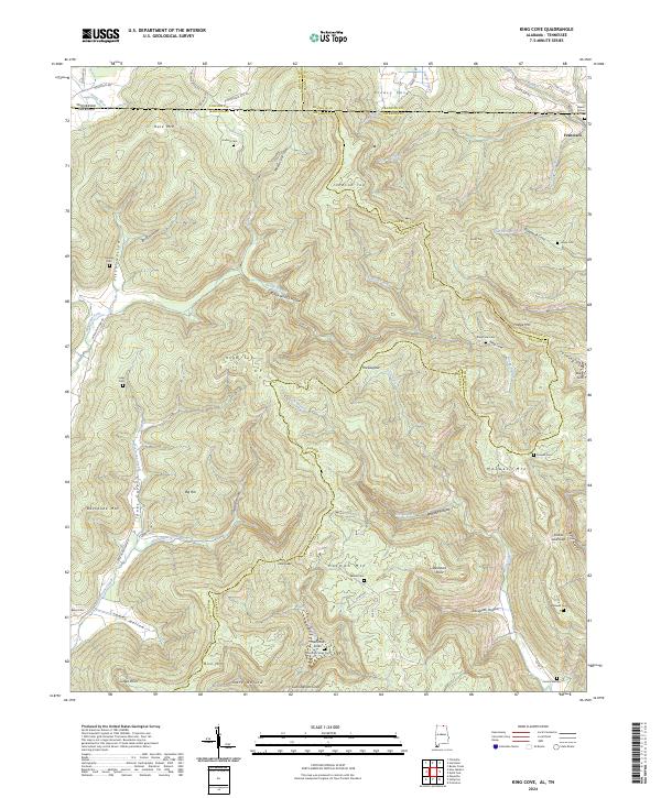 King Cove, AL-TN — USGS 7.5-minute topo (2024)