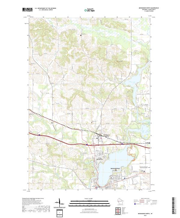 Menomonie North, WI — USGS 7.5-minute topo (2022)