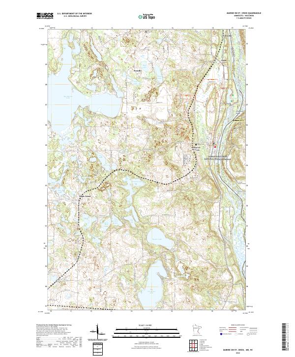 Marine on St. Croix, MN-WI — USGS 7.5-minute topo (2022)