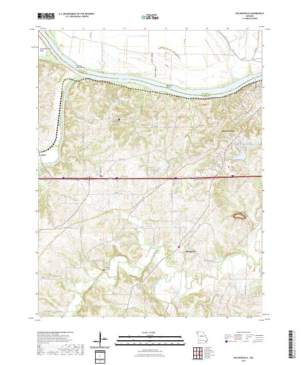 Billingsville, MO — USGS 7.5-minute topo (2021)