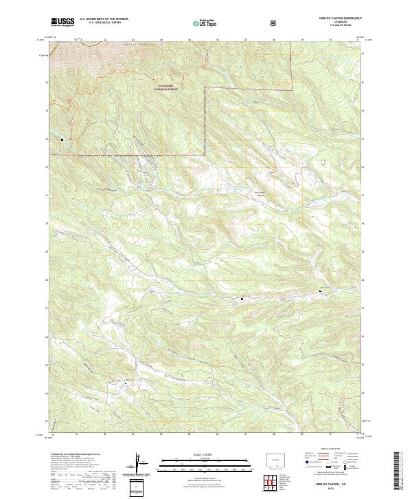 Herlick Canyon, CO — USGS 7.5-minute topo (2022)