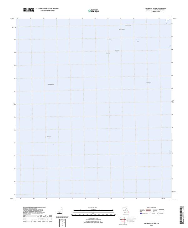 Freemason Island, LA — USGS 7.5-minute topo (2024)