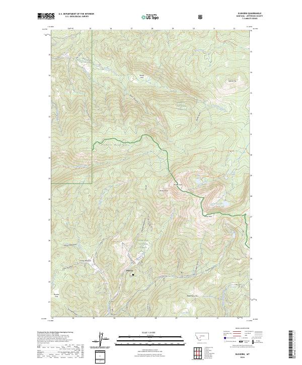 Elkhorn, MT — USGS 7.5-minute topo (2024)