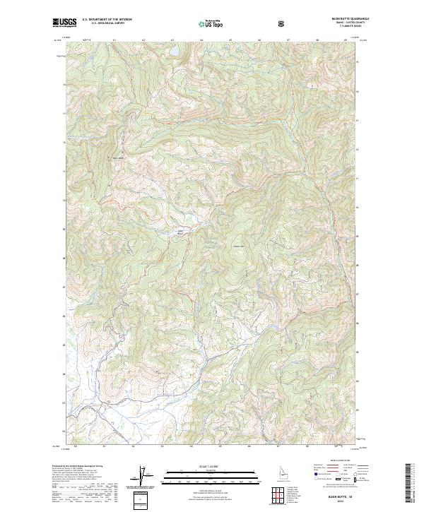 Basin Butte, ID — USGS 7.5-minute topo (2024)