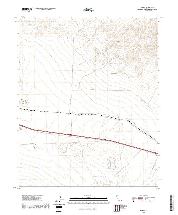 Hector, CA — USGS 7.5-minute topo (2021)