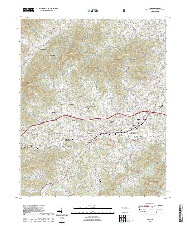 Enka, NC — USGS 7.5-minute topo (2022)