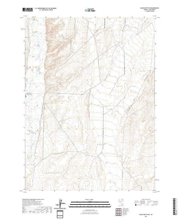 Black Butte SW, NV — USGS 7.5-minute topo (2021)