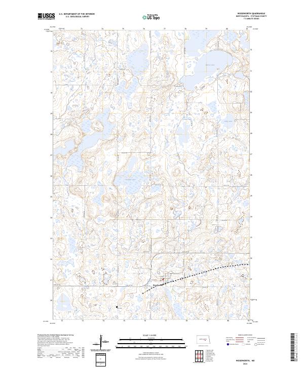 Woodworth, ND — USGS 7.5-minute topo (2024)