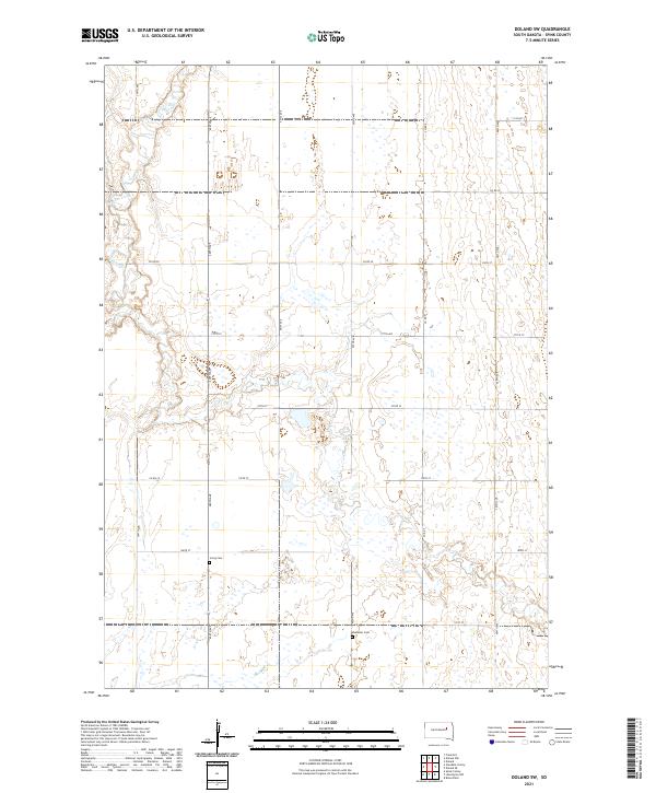 Doland SW, SD — USGS 7.5-minute topo (2021)