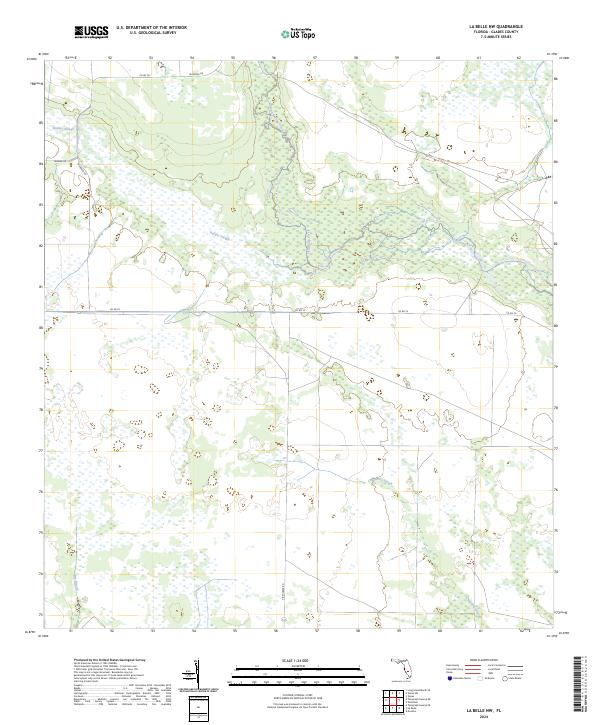 La Belle NW, FL — USGS 7.5-minute topo (2024)