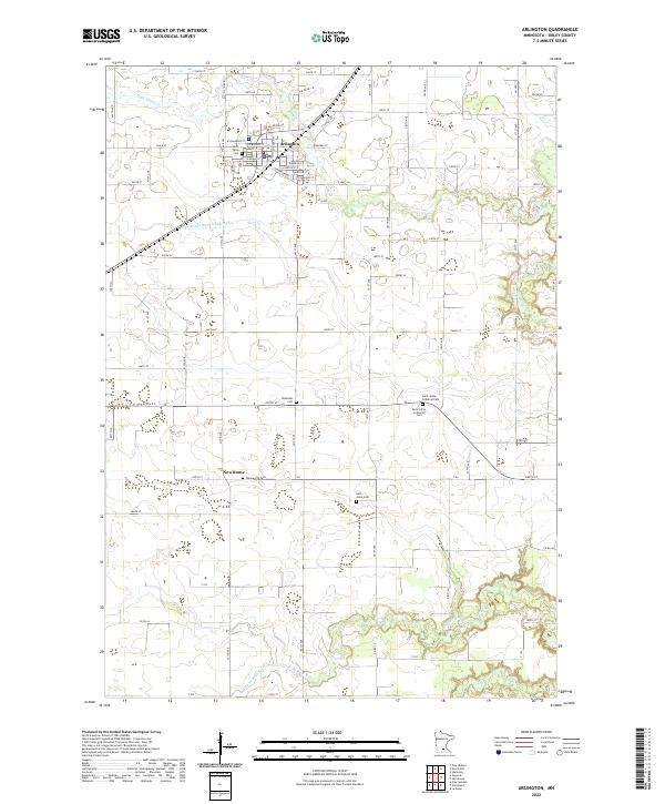 Arlington, MN — USGS 7.5-minute topo (2022)