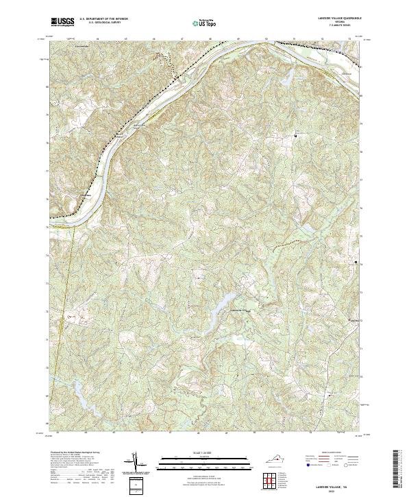 Lakeside Village, VA — USGS 7.5-minute topo (2022)