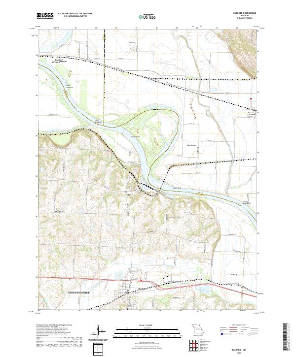 Buckner, MO — USGS 7.5-minute topo (2021)