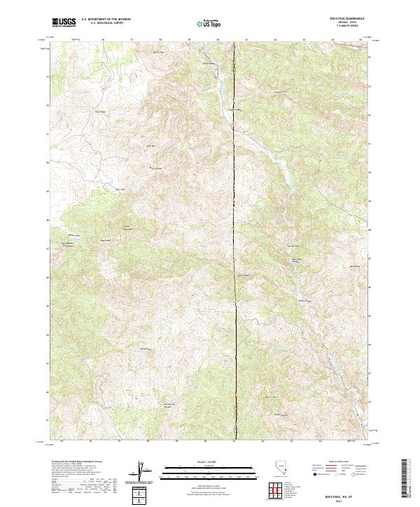 Docs Pass, NV-UT — USGS 7.5-minute topo (2021)