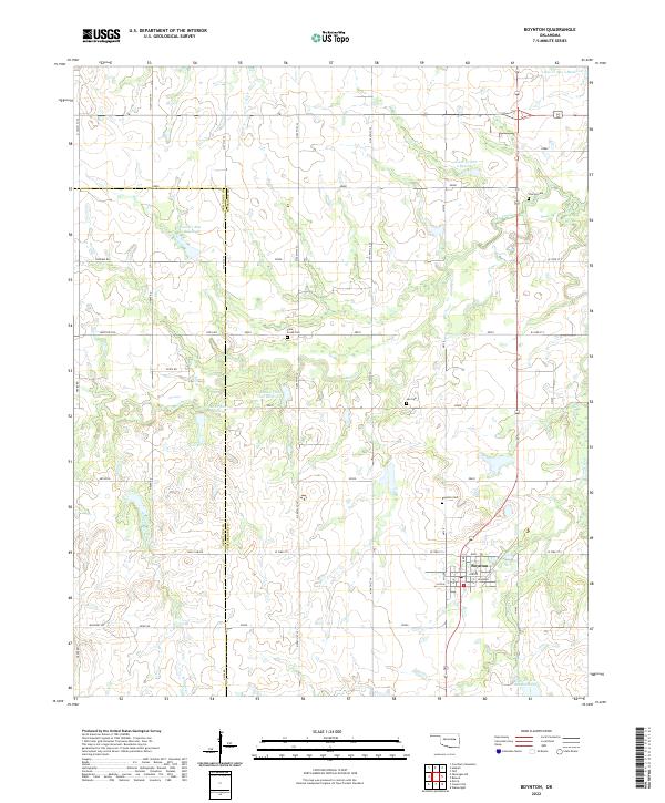 Boynton, OK — USGS 7.5-minute topo (2022)