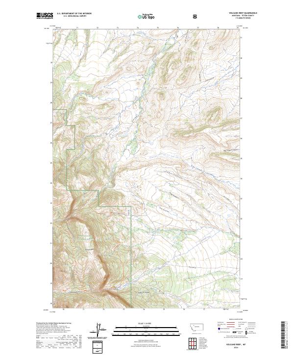 Volcano Reef, MT — USGS 7.5-minute topo (2024)