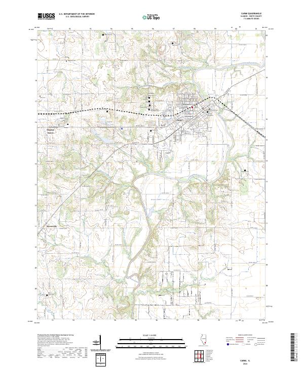 Carmi, IL — USGS 7.5-minute topo (2024)