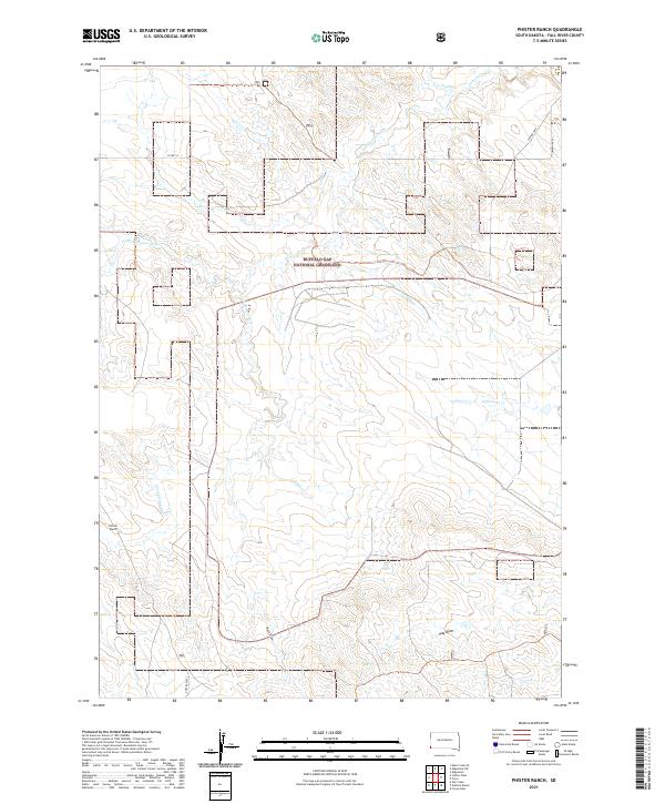 Phister Ranch, SD — USGS 7.5-minute topo (2021)