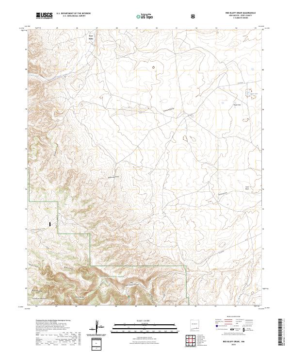 Red Bluff Draw, NM — USGS 7.5-minute topo (2023)