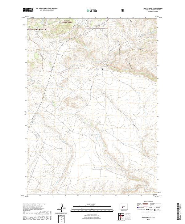 South Pass City, WY — USGS 7.5-minute topo (2021)