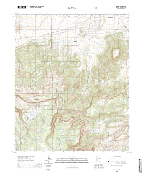 Eagar, AZ — USGS 7.5-minute topo (2026)