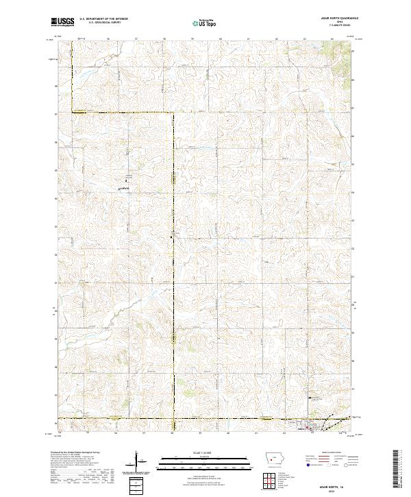 Adair North, IA — USGS 7.5-minute topo (2022)