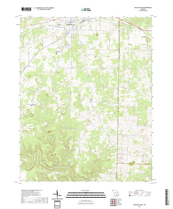 Mountain View, MO — USGS 7.5-minute topo (2021)