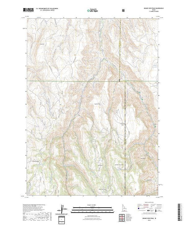 Grand View Peak, ID — USGS 7.5-minute topo (2023)