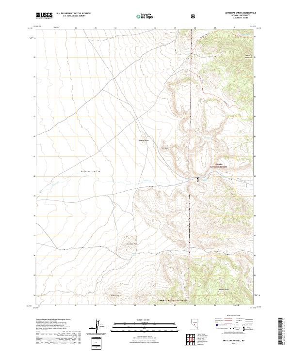 Antelope Spring, NV — USGS 7.5-minute topo (2021)