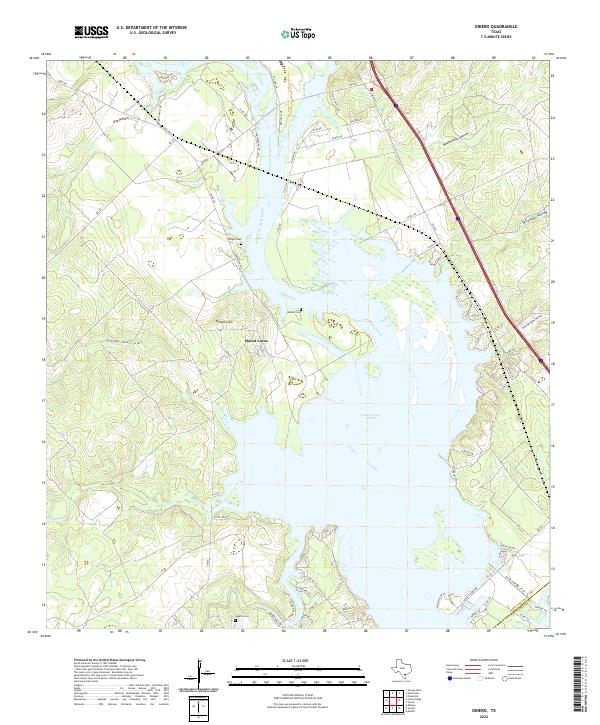 Dinero, TX — USGS 7.5-minute topo (2022)