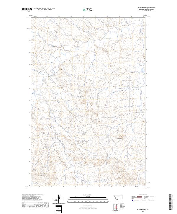 Darby Buttes, MT — USGS 7.5-minute topo (2024)