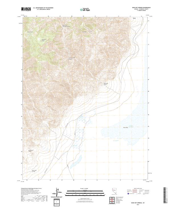Dixie Hot Springs, NV — USGS 7.5-minute topo (2021)