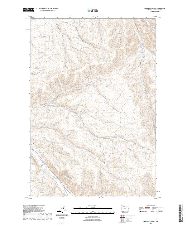 Swaggart Buttes, OR — USGS 7.5-minute topo (2023)