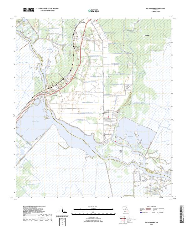 Des Allemands, LA — USGS 7.5-minute topo (2024)