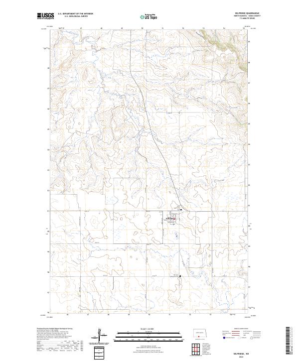 Selfridge, ND — USGS 7.5-minute topo (2024)