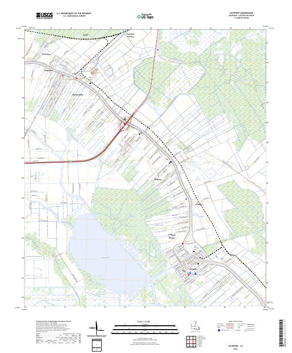 Lockport, LA — USGS 7.5-minute topo (2024)