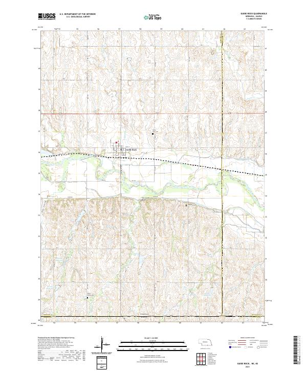 Guide Rock, NE-KS — USGS 7.5-minute topo (2021)