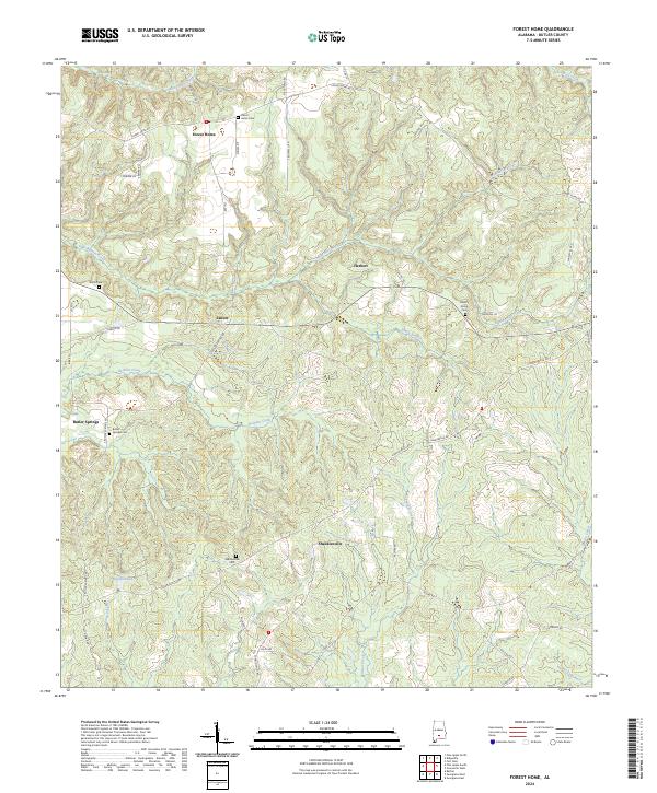 Forest Home, AL — USGS 7.5-minute topo (2024)