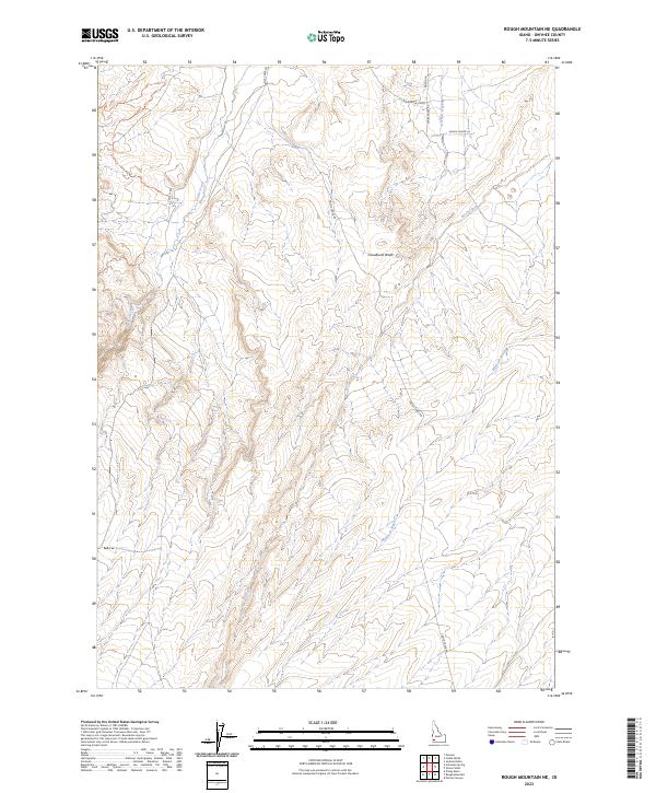 Rough Mountain NE, ID — USGS 7.5-minute topo (2023)