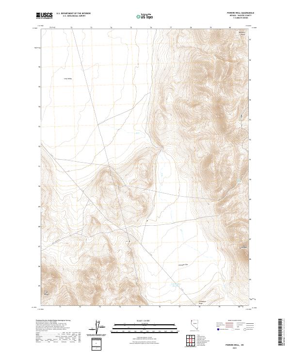 Powers Well, NV — USGS 7.5-minute topo (2021)