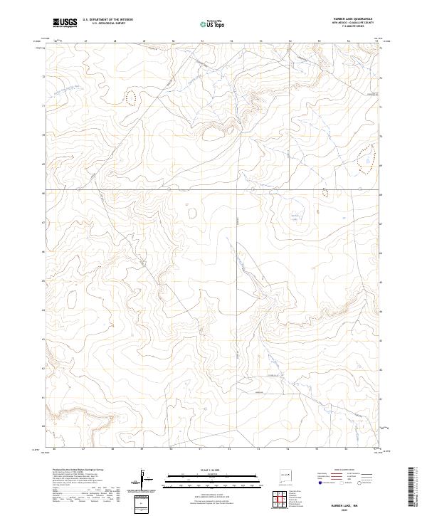 Harben Lake, NM — USGS 7.5-minute topo (2023)