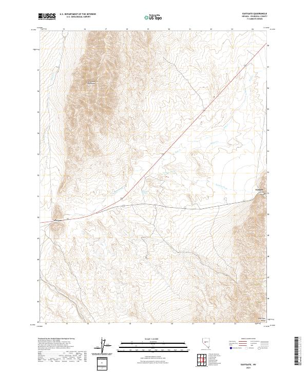 Eastgate, NV — USGS 7.5-minute topo (2021)