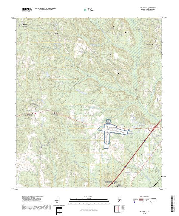 Belleville, AL — USGS 7.5-minute topo (2024)