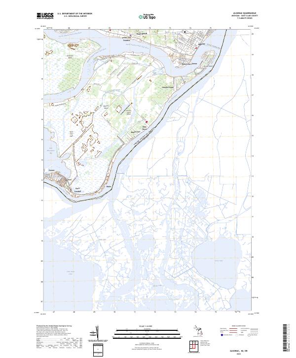 Algonac, MI-ON — USGS 7.5-minute topo (2023)