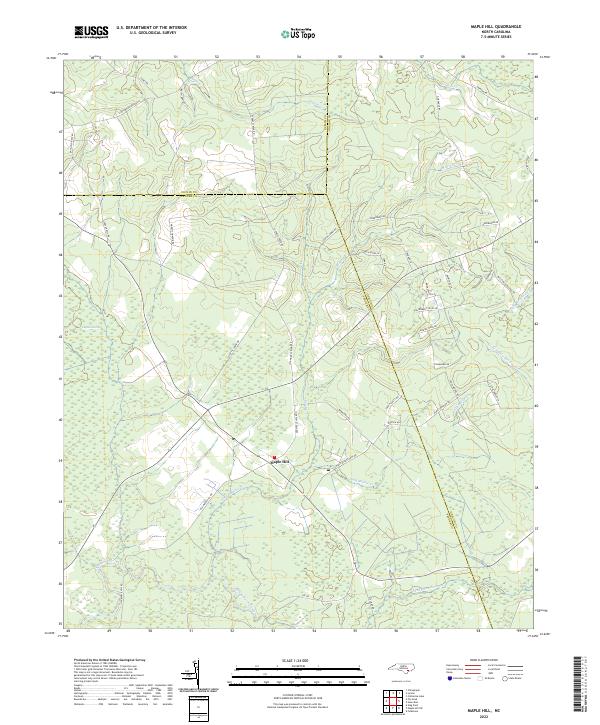Maple Hill, NC — USGS 7.5-minute topo (2022)