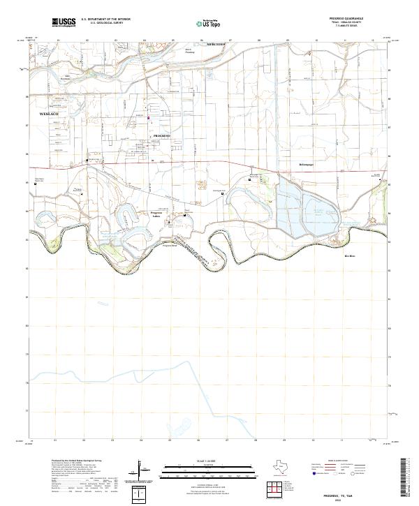 Progreso, TX,TAM, US — USGS 7.5-minute topo (2022)
