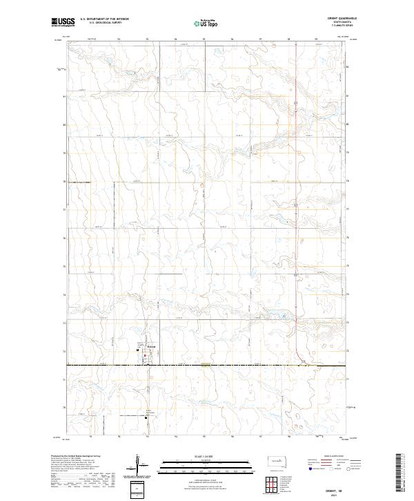 Orient, SD — USGS 7.5-minute topo (2021)