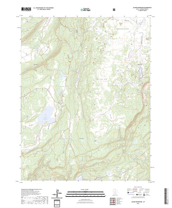 Jacobs Reservoir, UT — USGS 7.5-minute topo (2023)