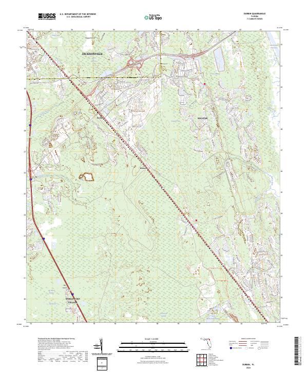 Durbin, FL — USGS 7.5-minute topo (2024)