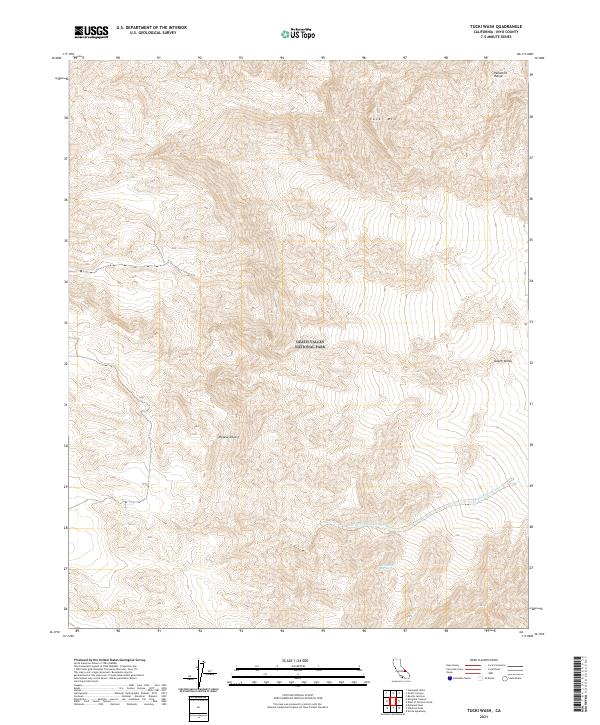 Tucki Wash, CA — USGS 7.5-minute topo (2021)